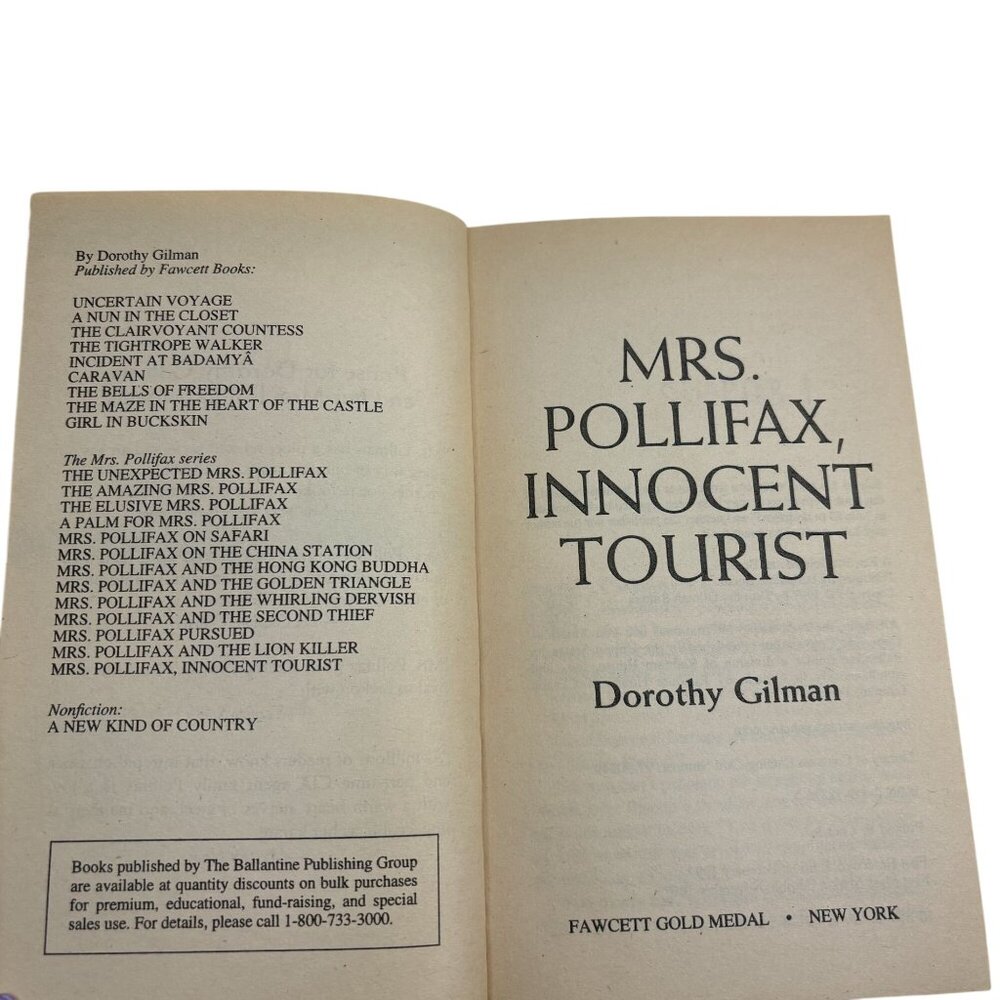 Mrs. Polifax Innocent Tourist Vintage Paperback Mystery Novel By Dorothy Gilman - Picture 3 of 15
